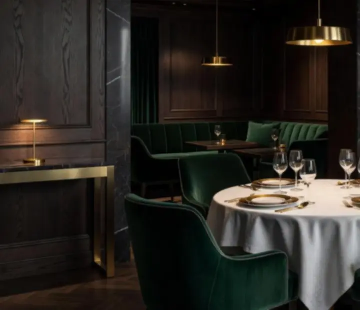 Szeparált, sötét hangulatú privát dining terem és füstös lounge-rész a Localtaste Place-ben